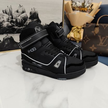 Louis Vuitton Trainer Velcro High Top Sneakers - Image 2