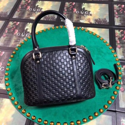 Gucci 449654 Black Embossed Handbag - Image 3