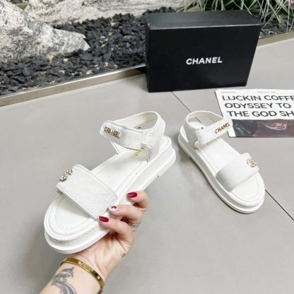 Chanel White Early Spring Dance Shoes Series Sandals Thickness 3cm - Image 2