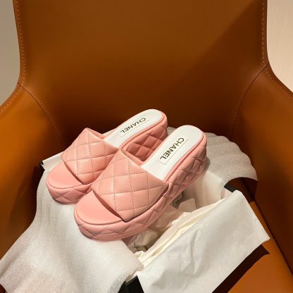 Chanel new style high heel pink sandals, heel height 7.5cm - Image 2