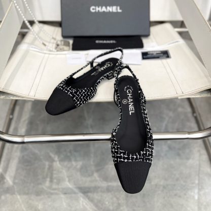 Chanel Fashion Classic Mixed Sheepskin Black and White Flat Sandals - Image 2