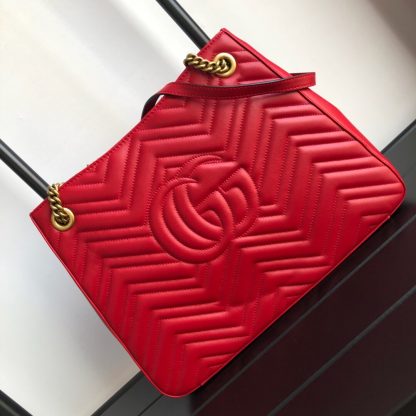 Gucci Marmonf wave pattern red chain shoulder bag - Image 2