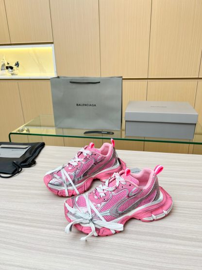 Balenciaga Pink 3D Textured Trendy Sneakers - Image 2