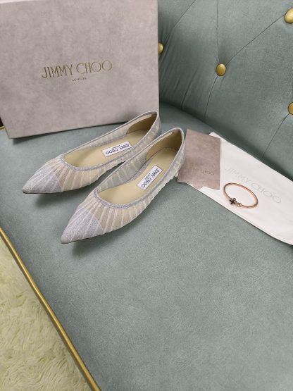 Jimmy Choo white mesh flats - Image 2