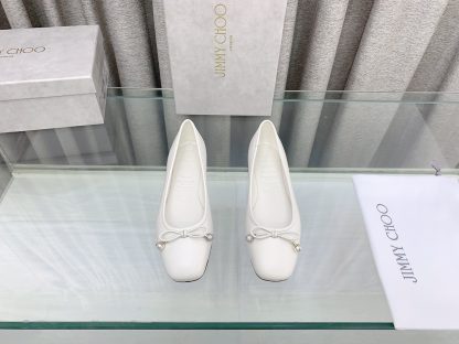 Jimmy Choo Butterfly Pearl Flat Ballet Shoes - Image 2