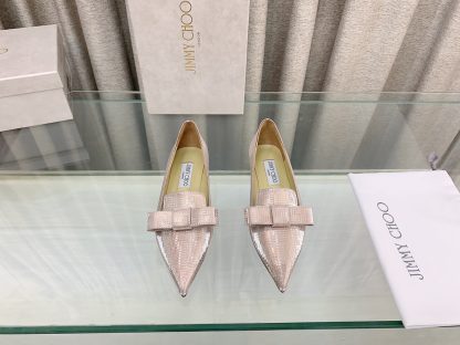 Jimmy Choo stylish and elegant glitter flat shoes - Image 2