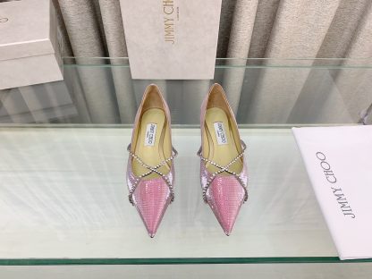 Jimmy Choo stylish and elegant glitter flat shoes - Image 2