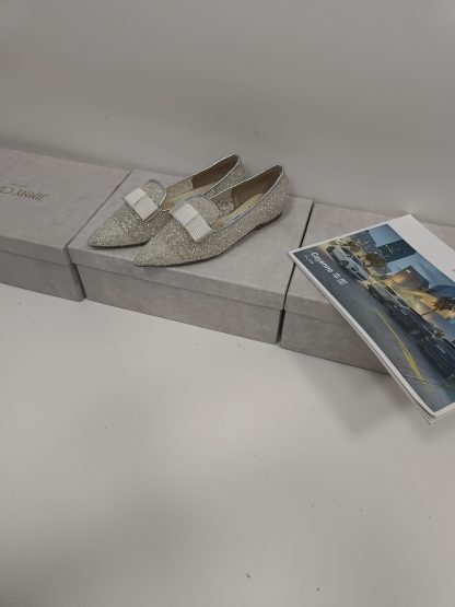 Jimmy Choo Fashion Net Bow Flat Shoes - Image 2