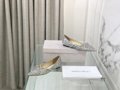 Jimmy Choo rhinestone chain pointed toe flats - Image 2