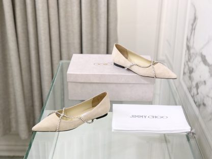 Jimmy Choo rhinestone chain pointed toe flats - Image 2