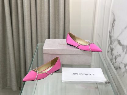 Jimmy Choo rhinestone chain pointed toe flats - Image 2