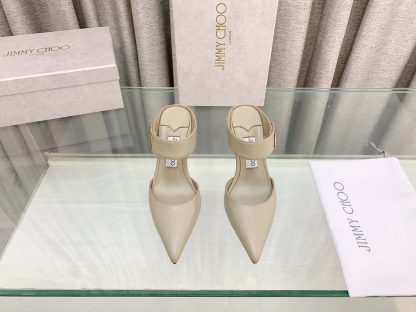 Jimmy Choo metal buckle half slippers women's high heels - Image 2