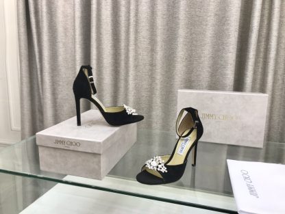 Jimmy Choo classic diamond buckle fashionable high-heeled sandals - Image 2