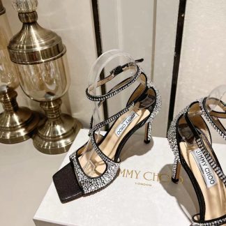 Jimmy Choo luxury noble and elegant diamond sandals high heels