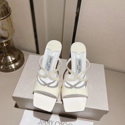 Jimmy Choo Fashion White Temperament Sandals High Heels - Image 2
