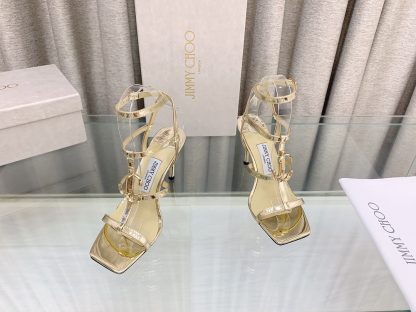 Jimmy Choo stylish gold high heels - Image 2
