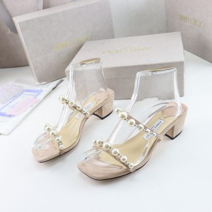 Jimmy Choo Fashion Pearl Sandals High Heels - Image 2