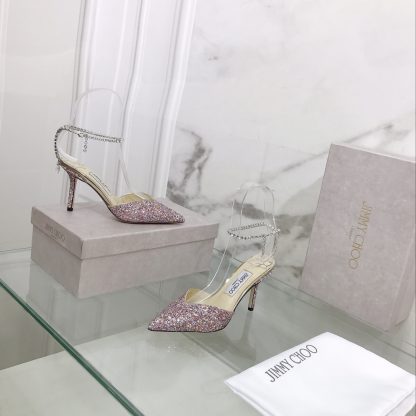 Jimmy Choo crystal chain high heels - Image 2
