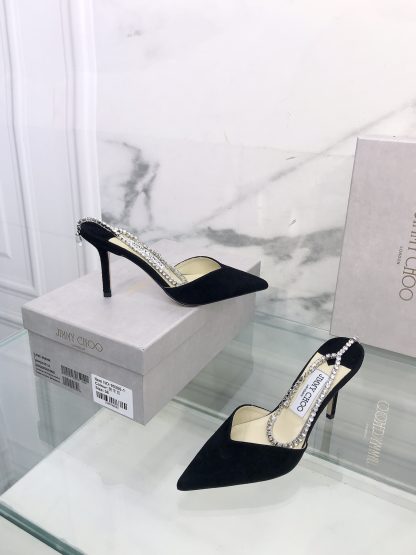 Jimmy Choo crystal chain high heels - Image 2