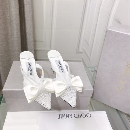 Jimmy Choo mesh diamond bow high heels - Image 2