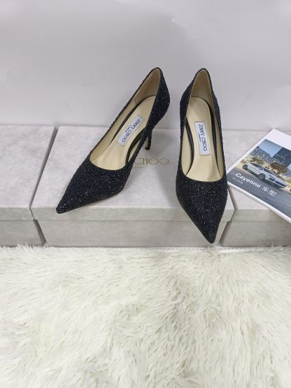 Jimmy Choo glittering black diamond high heels - Image 2