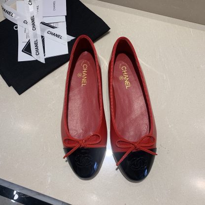 Chanel fashion item red elegant and exquisite ballet shoes - Image 2