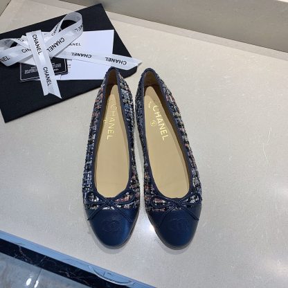 Chanel fashion item dark blue elegant and exquisite ballet shoes - Image 2