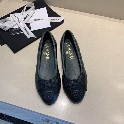 Chanel fashion item dark green elegant and exquisite ballet shoes - Image 2