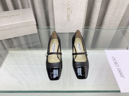 Jimmy Choo New Mary Jane Block Heel Pumps - Image 2