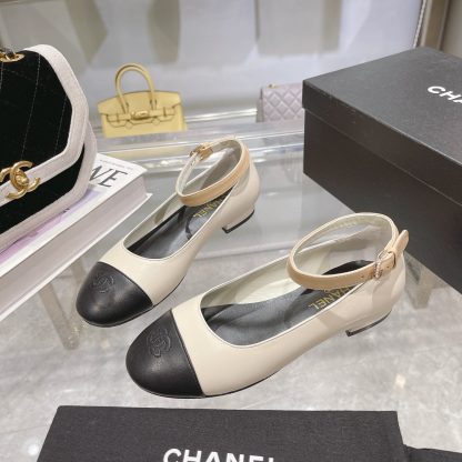 Chanel Comfortable Classic Black and White Mary Jane Shoes - Image 2
