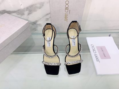Jimmy Choo new style stiletto heeled back bag diamond chain sandals high heels - Image 2