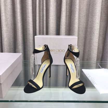 Jimmy Choo new style one-strap tassel embellished high heels - Image 2