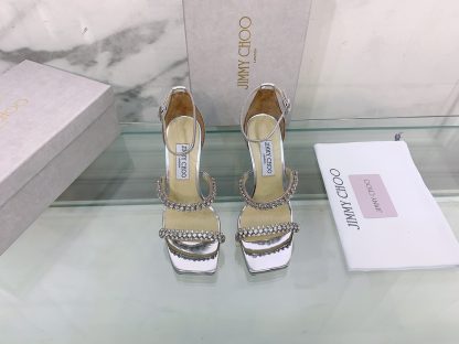 Jimmy Choo new high heel diamond chain sandals high heels - Image 2
