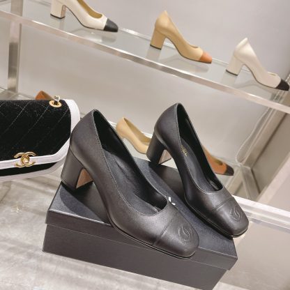 Chanel new classic thick heel retro round toe shoes heel height 6.5cm - Image 2