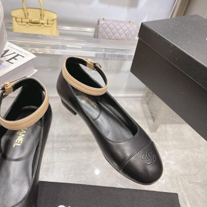 Chanel Comfort Classic Black Almond with Mary Jane Shoes - Image 2