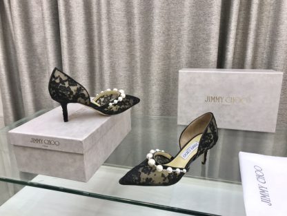 Jimmy Choo new pearl and diamond hollow high-heeled shoes - Image 2