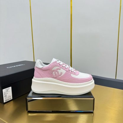 Chanel Pink Casual Versatile Sneakers - Image 2