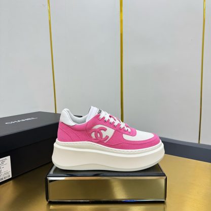 Chanel dark pink casual versatile sneakers - Image 2
