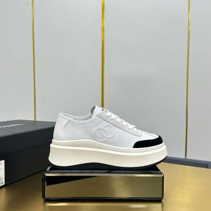 Chanel white with a touch of black casual versatile sports shoes - Image 2