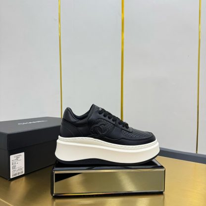 Chanel pure black casual versatile sports shoes - Image 2