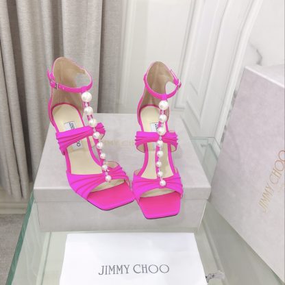 Jimmy Choo Silk Pearl Luxury High Heels - Image 2