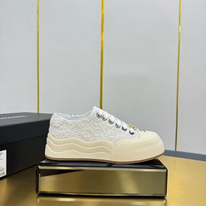 Chanel 2025 biscuit shoes white versatile fashion casual sports shoes - Image 2