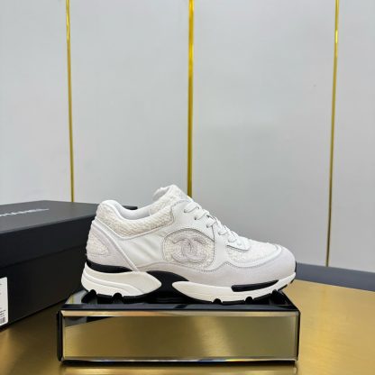 Chanel top white classic embroidered casual sneakers - Image 2