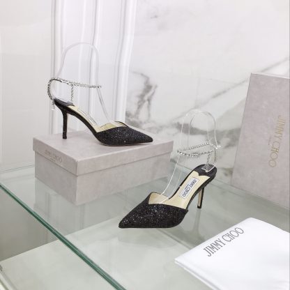 Jimmy Choo crystal chain high heels - Image 2