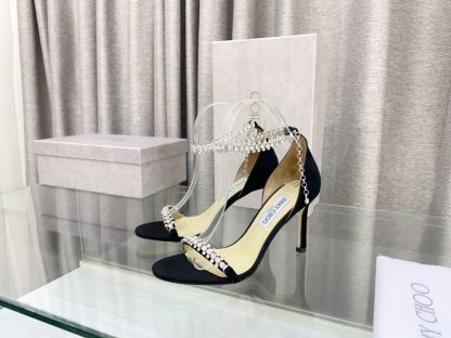 Jimmy Choo rhinestone chain high heels - Image 2