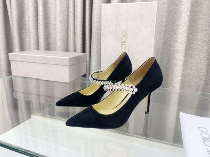 Jimmy Choo one-strap rhinestone pointed high heels - Image 2