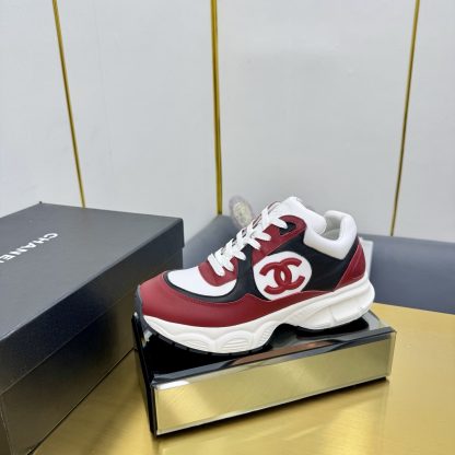 Chanel men's and women's couple's red and black classic sports casual shoes - Image 2