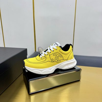 Chanel yellow casual shoes for men and women - Image 2