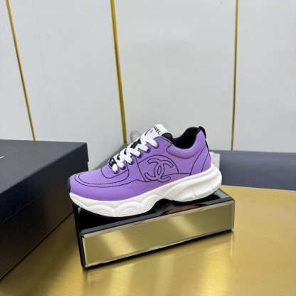 Chanel purple casual shoes for men and women - Image 2