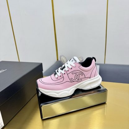 Chanel unisex couple pink casual dad shoes - Image 2